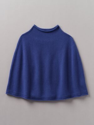 Fine Wool Cashmere Poncho | Bilberry