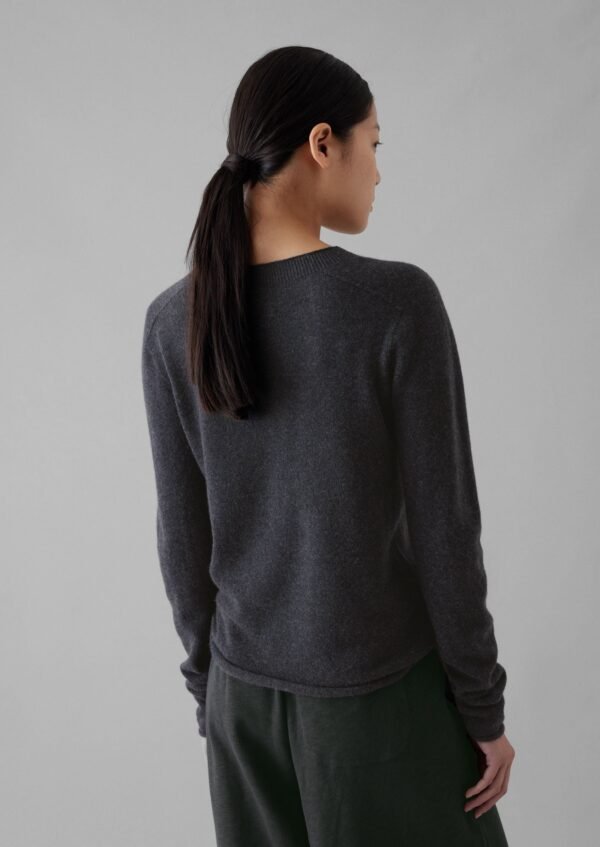 Wool Cashmere Neat Sweater | Charcoal