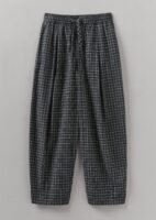 Minako Graph Check Cotton Cashmere Pants | Slate