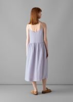 Garment Dyed Lightweight Linen Lounge Dress | Blue Stone