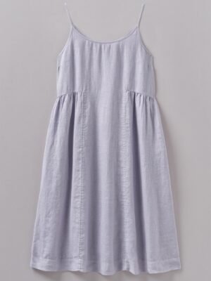 Garment Dyed Lightweight Linen Lounge Dress | Blue Stone