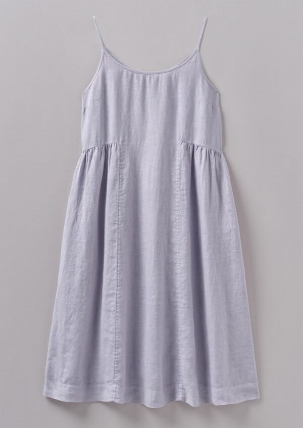 Garment Dyed Lightweight Linen Lounge Dress | Blue Stone