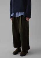 Organic Cord Pleat Front Pants | Seaweed