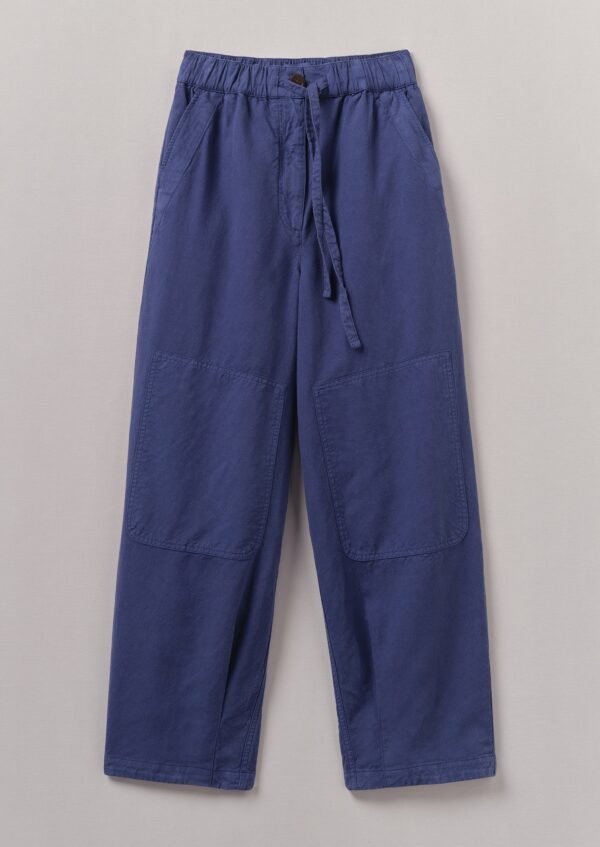 Garment Dyed Cotton Linen Canvas Pants | Indigo